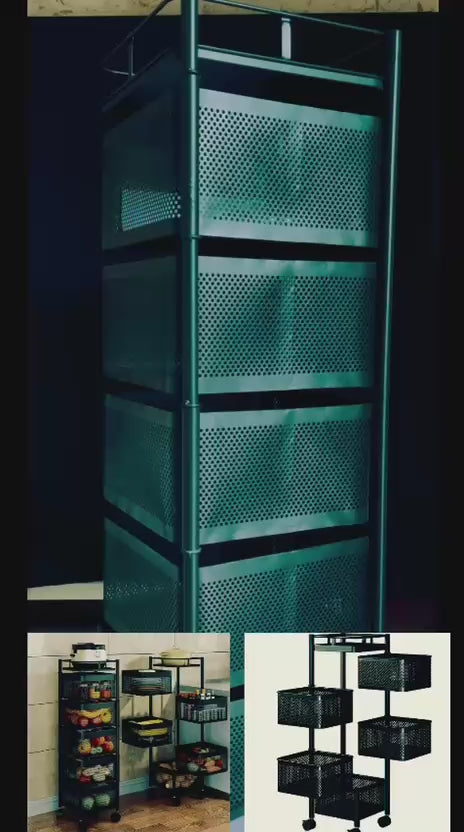 Etagère de rangement rotatif multifonction