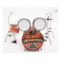 Helloween 11 Pieces Miniature Drum Set, Handcrafted, 1:6 Ratio